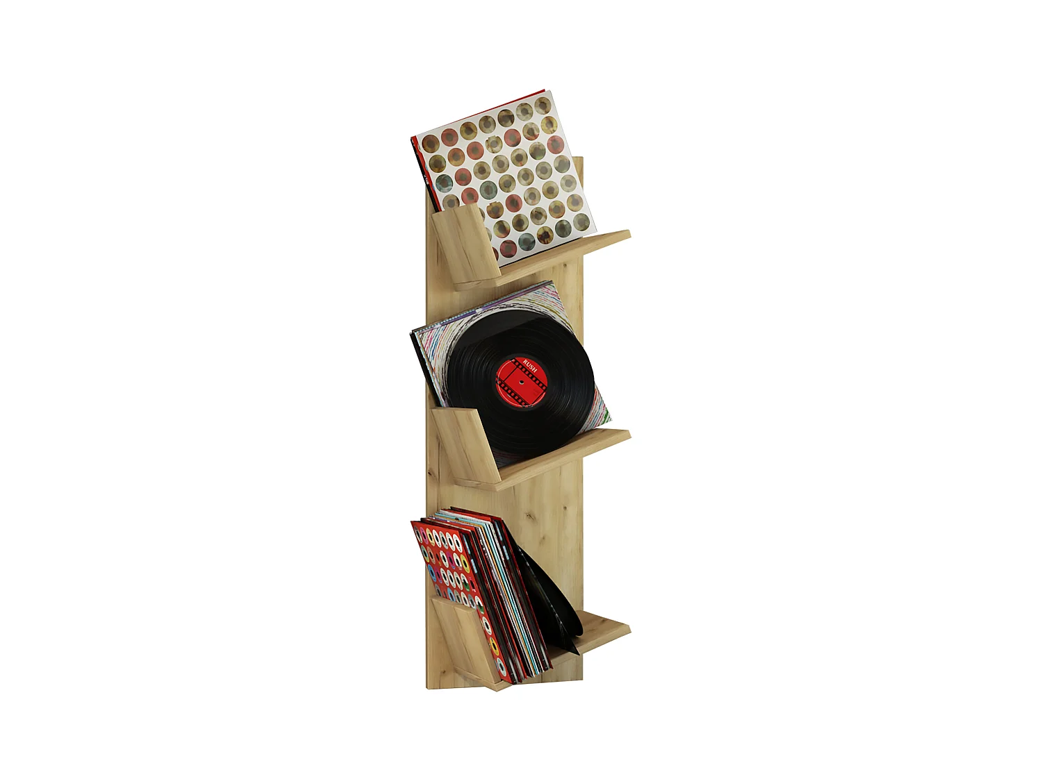 Holz Bücher Schallplatten LP Hänge Wandregal Sulda