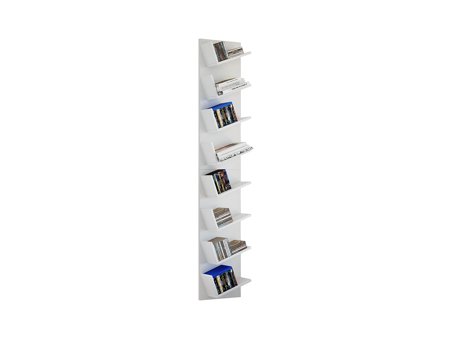 Wall Rack Lansi White H. 180 x W. 33 x D. 16 cm