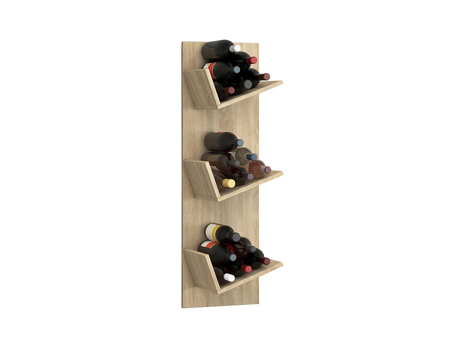 Holz Weinregal Wandregal Flaschen Wein Vinosi