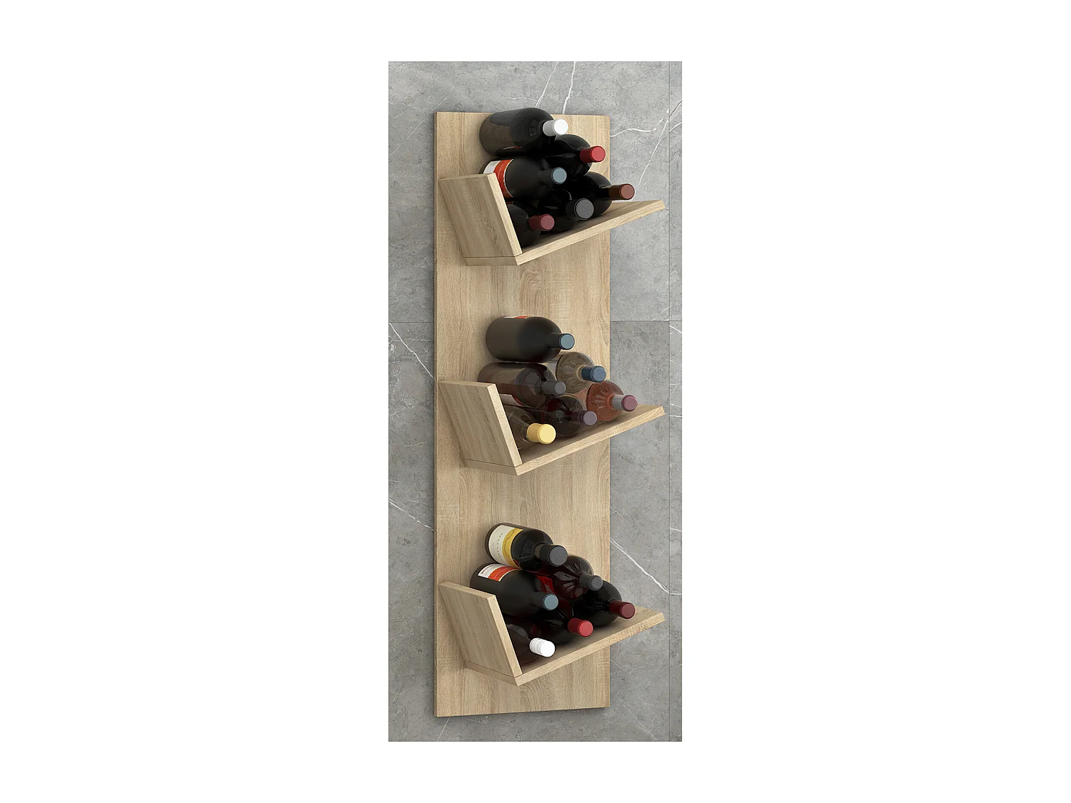 Wall Rack Vinosi Sonoma oak (Sägerau) H. 106 x W. 33 x D. 26 cm