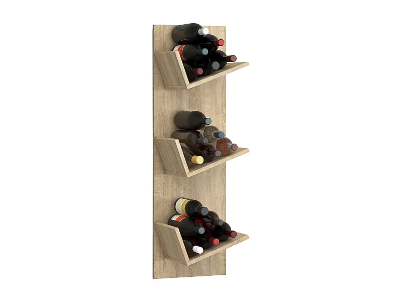 Wall Rack Vinosi Sonoma oak (Sägerau) H. 106 x W. 33 x D. 26 cm