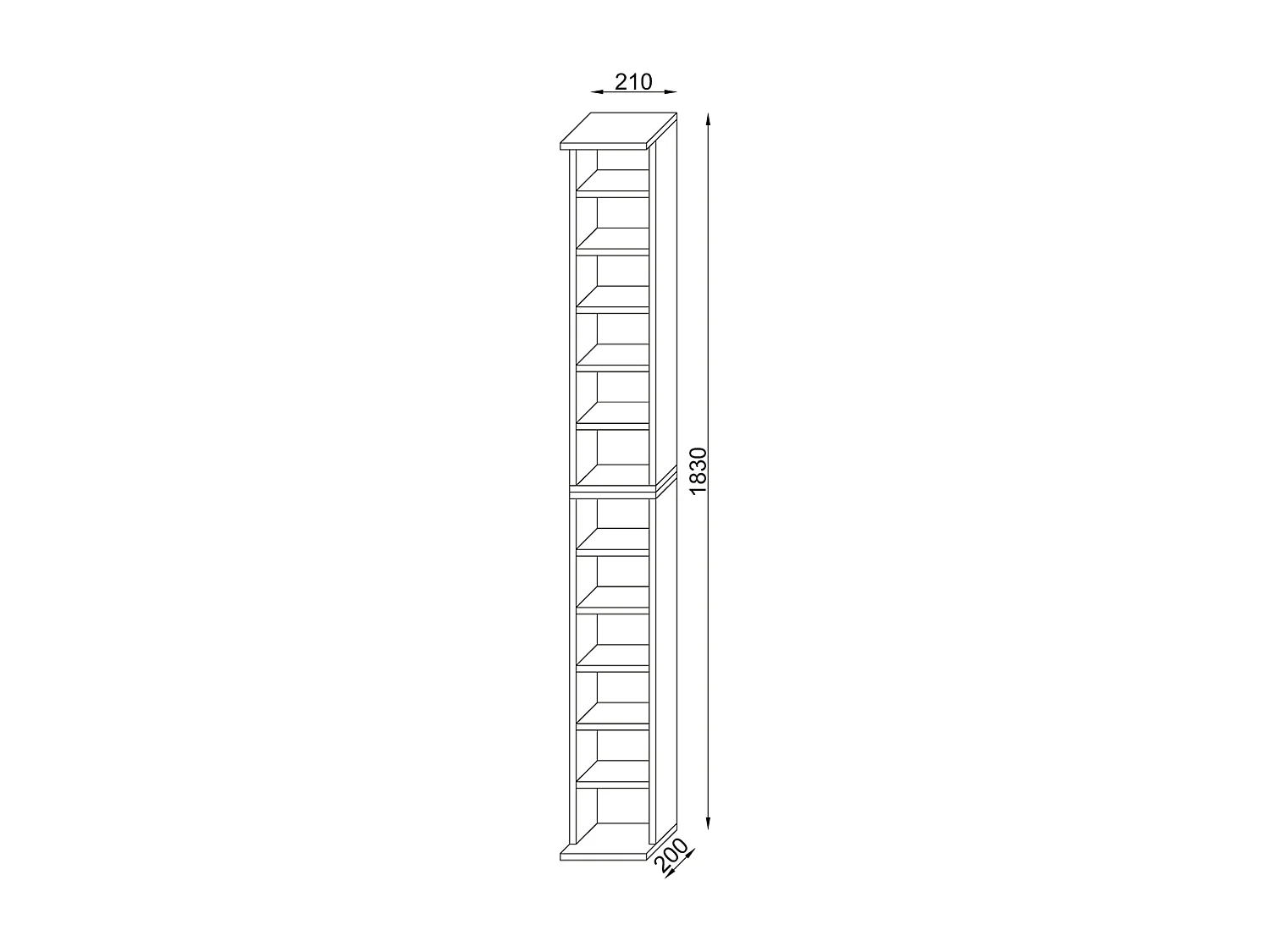 Stand Rack Bigol Nuts H. 180 x W. 21 x D. 20 cm