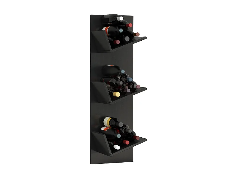 Wall Rack Vinosi Black H. 106 x W. 33 x D. 26 cm