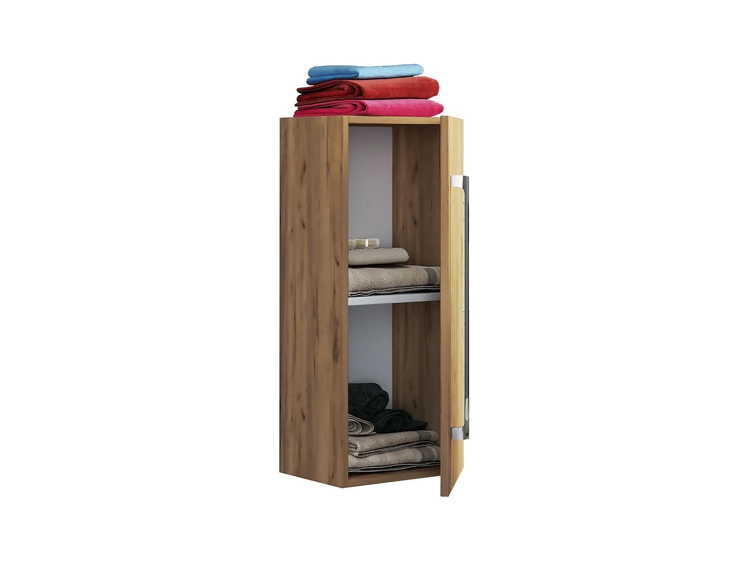 Holz Badmöbel Midischrank Badschrank Bad Badinos D
