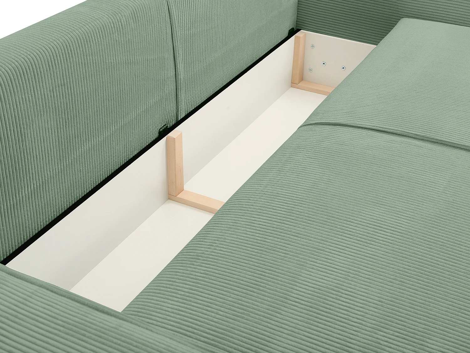 Schlafsofa 4-Sitzer - Cord - Mandelgrün - AMELIA