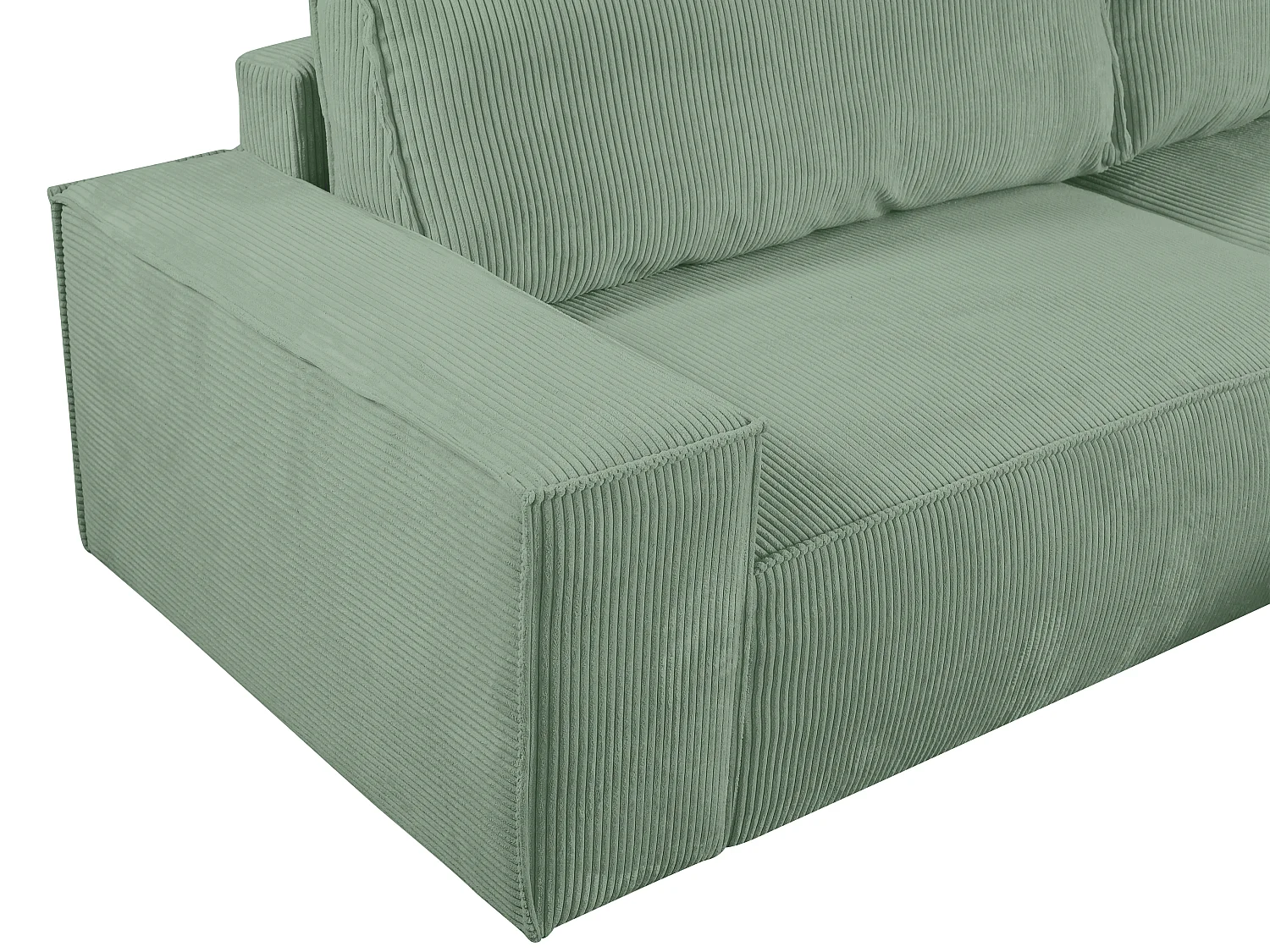 Schlafsofa 4-Sitzer - Cord - Mandelgrün - AMELIA