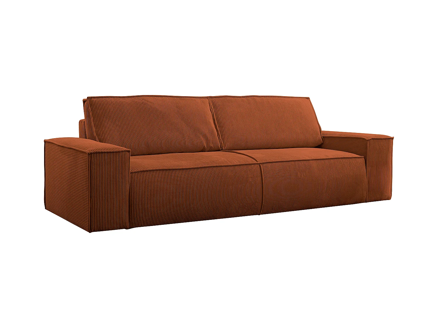 Schlafsofa 4-Sitzer - Cord - Terracotta - AMELIA