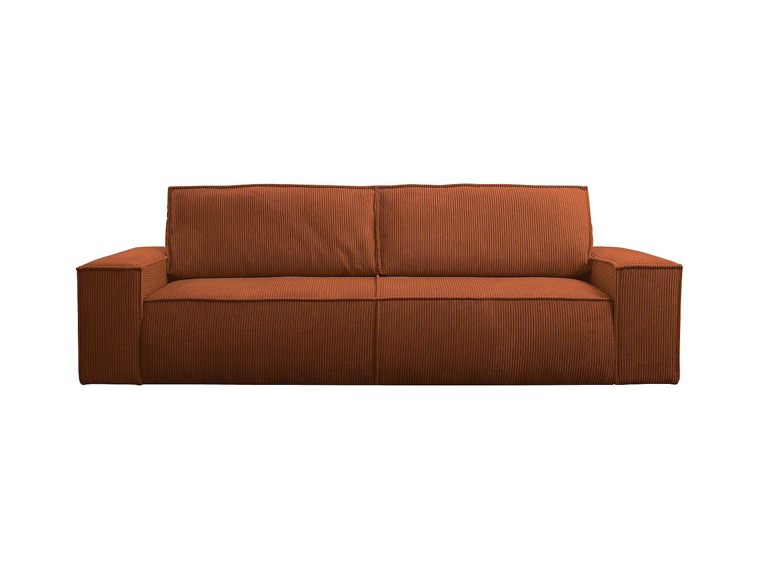Schlafsofa 4-Sitzer - Cord - Terracotta - AMELIA