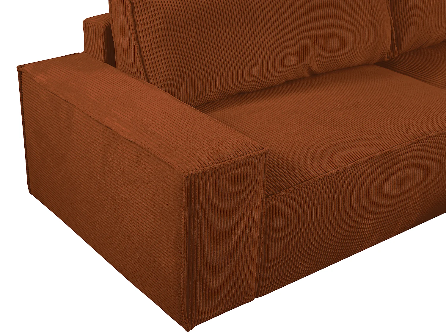 Schlafsofa 4-Sitzer - Cord - Terracotta - AMELIA
