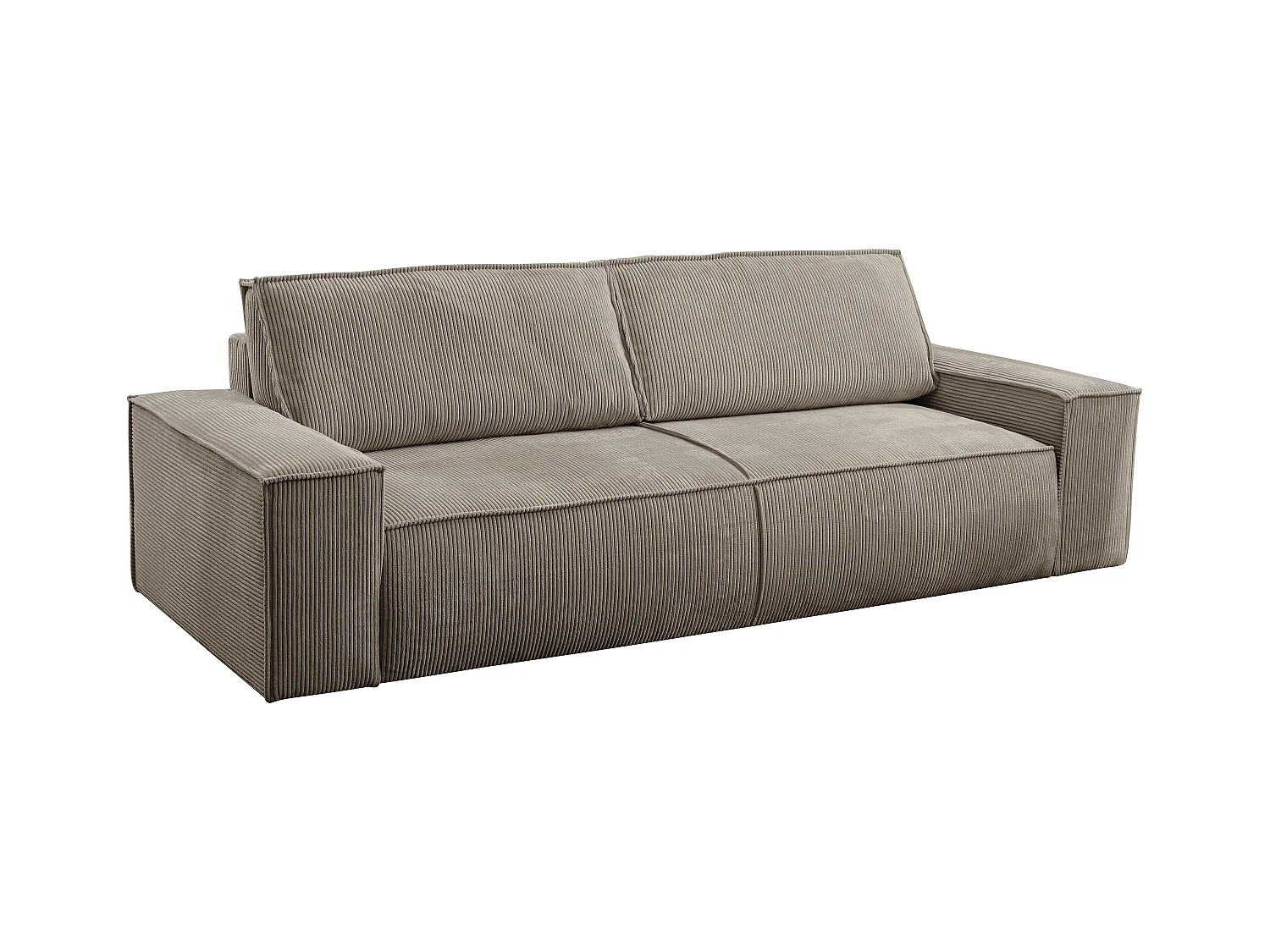 Schlafsofa 4-Sitzer - Cord - Taupe - AMELIA