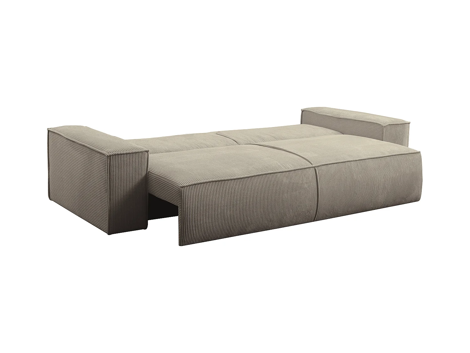 Schlafsofa 4-Sitzer - Cord - Taupe - AMELIA