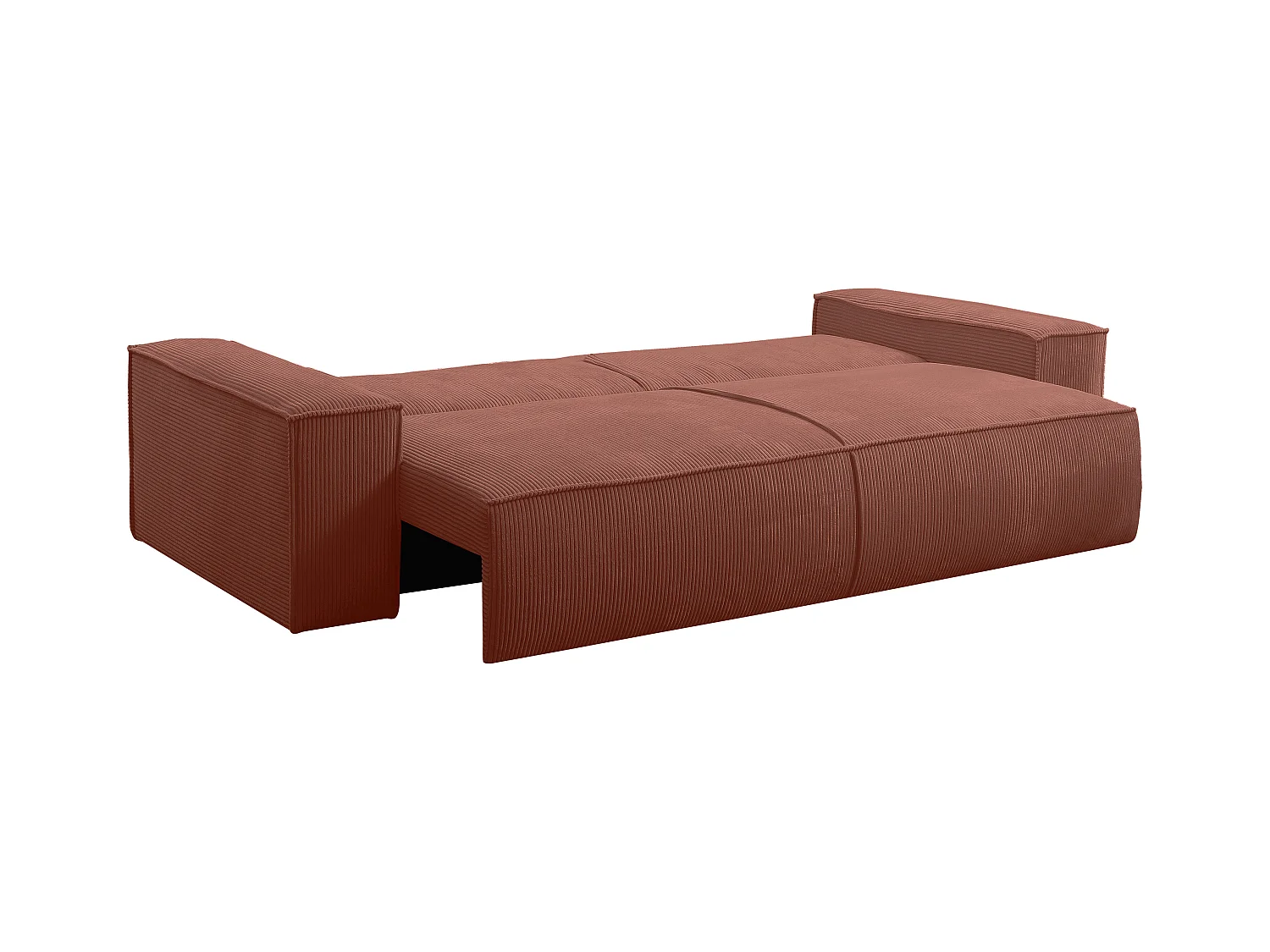Schlafsofa 4-Sitzer - Cord - Rosa - AMELIA