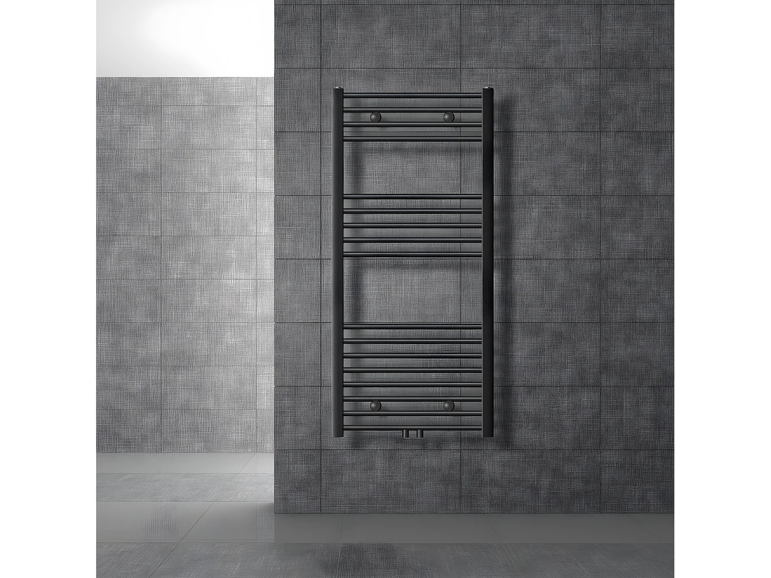 Radiador de baño antracita radiador conexión central 60x120 cm
