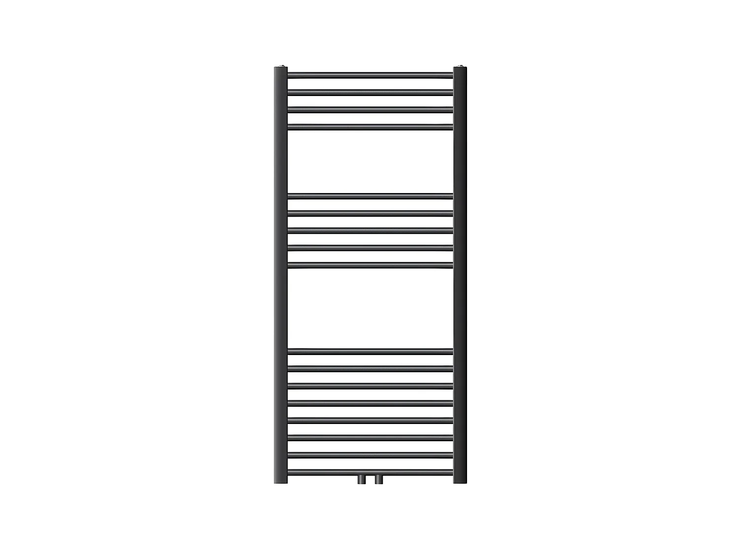 Radiateur sèche-serviette courbé acier anthracite connexion central 60x120 cm