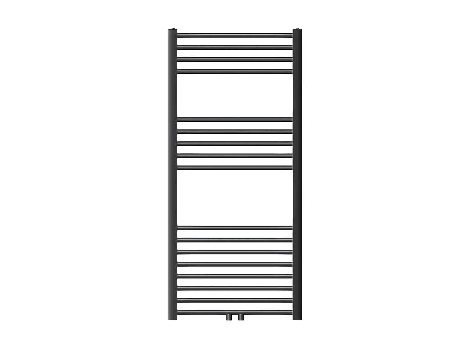 Radiateur sèche-serviette courbé acier anthracite connexion central 60x120 cm