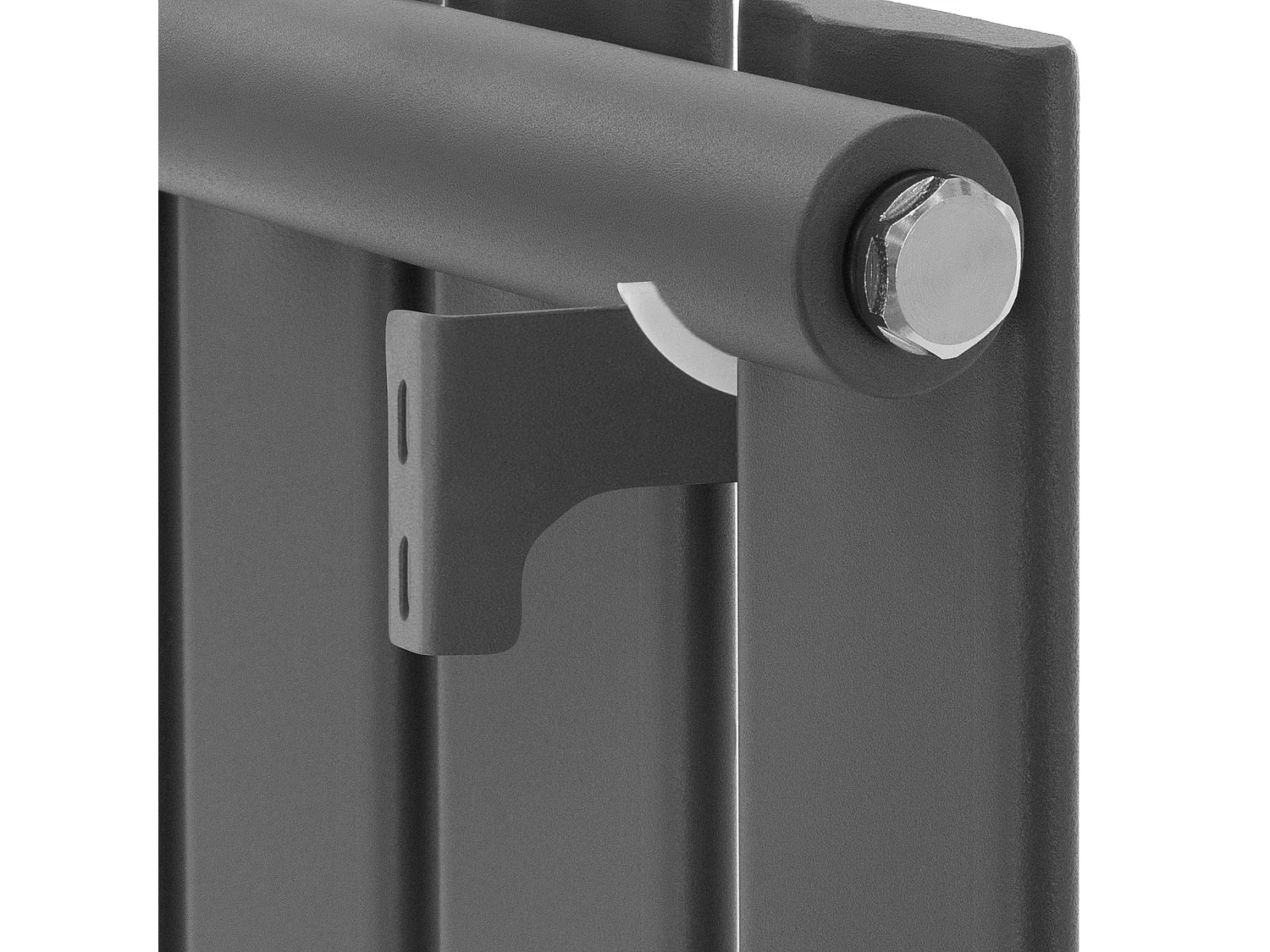 Radiatore Stella a pannello antracite 480x1800 mm termoarredo attacco centrale