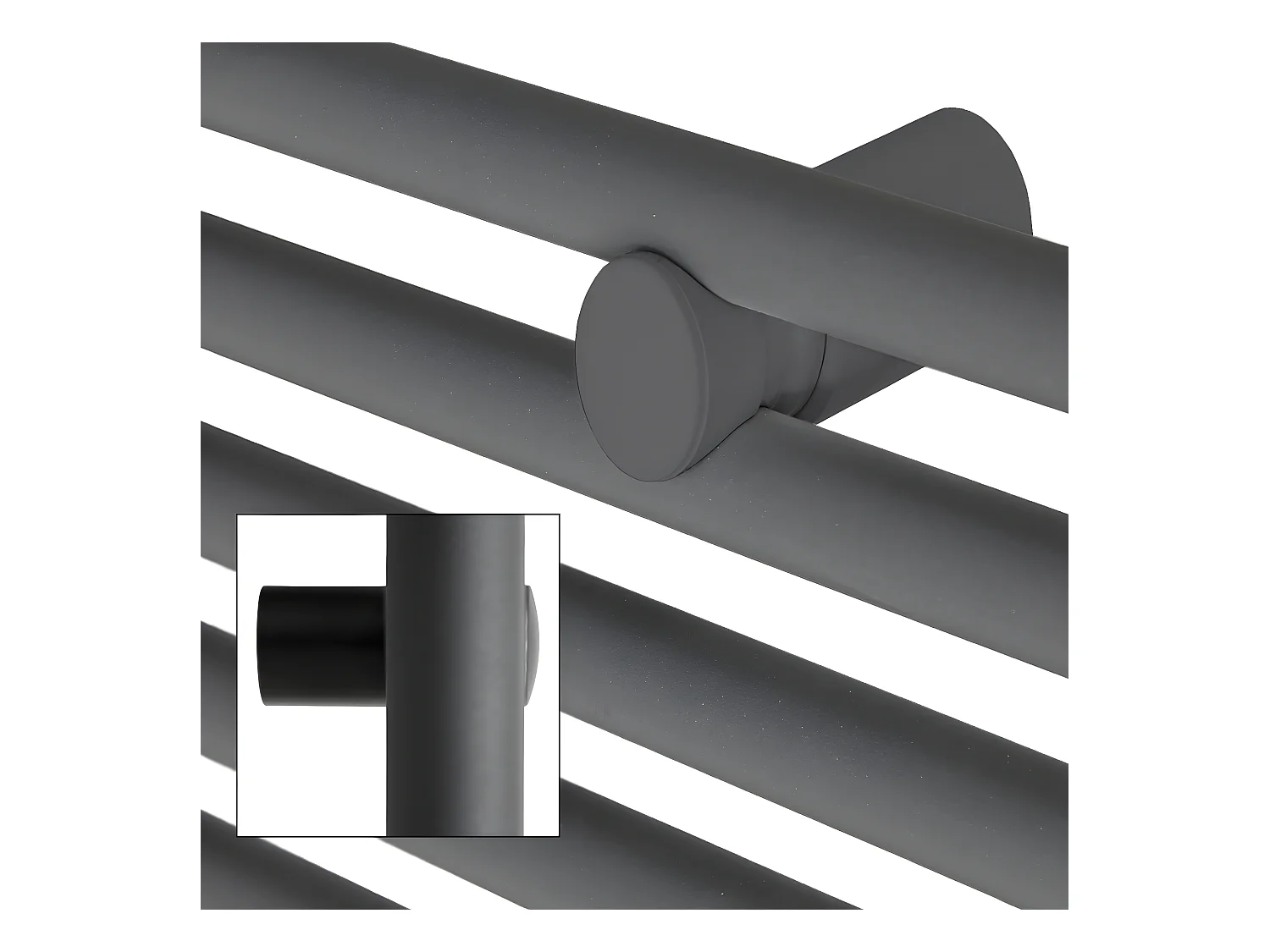 Radiador de baño Radiador Sahara conexión lateral calentador de toallas antracit