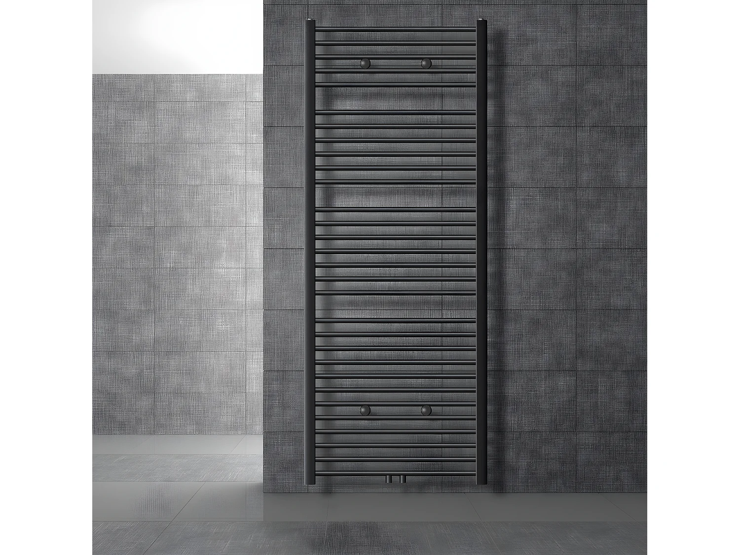 Radiatore bagno Radiatore Sahara attacco centrale scaldasalviette antracite 75x180 cm