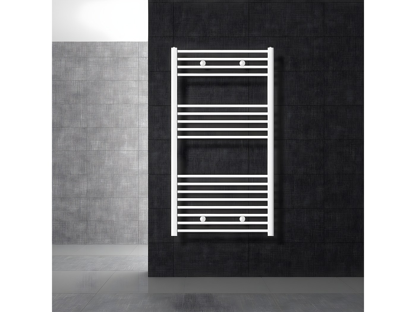 Radiatore Scaldasalviette ECD Germany 300x800 Mm Antracite - Per Bagno Con Attacco Laterale - Foto 9