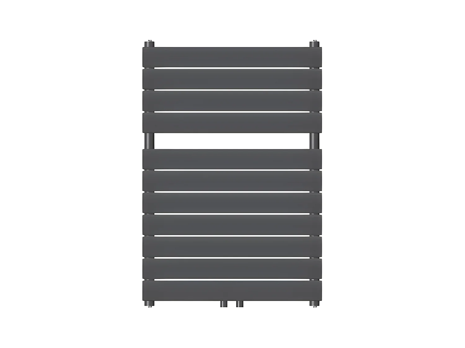 Radiateur de salle de bain design plat connexion central anthracite 600 x 800 mm