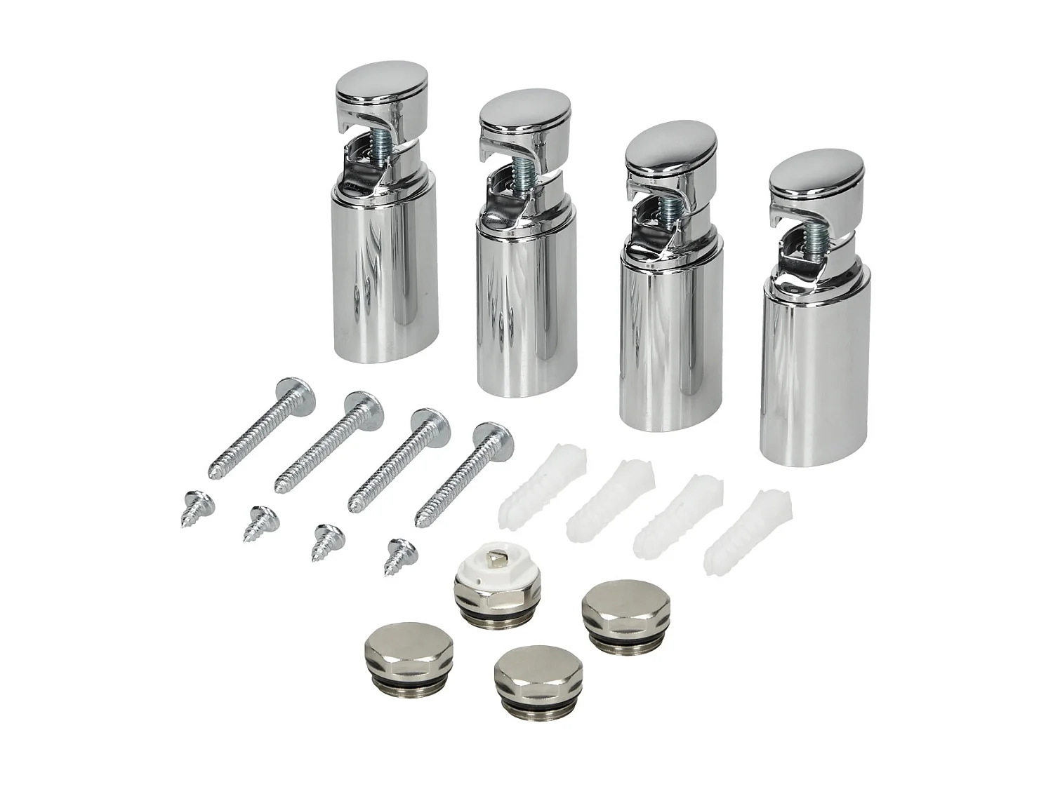 Radiador de baño Radiador conexión central toallero Sahara Cromo 30x140cm