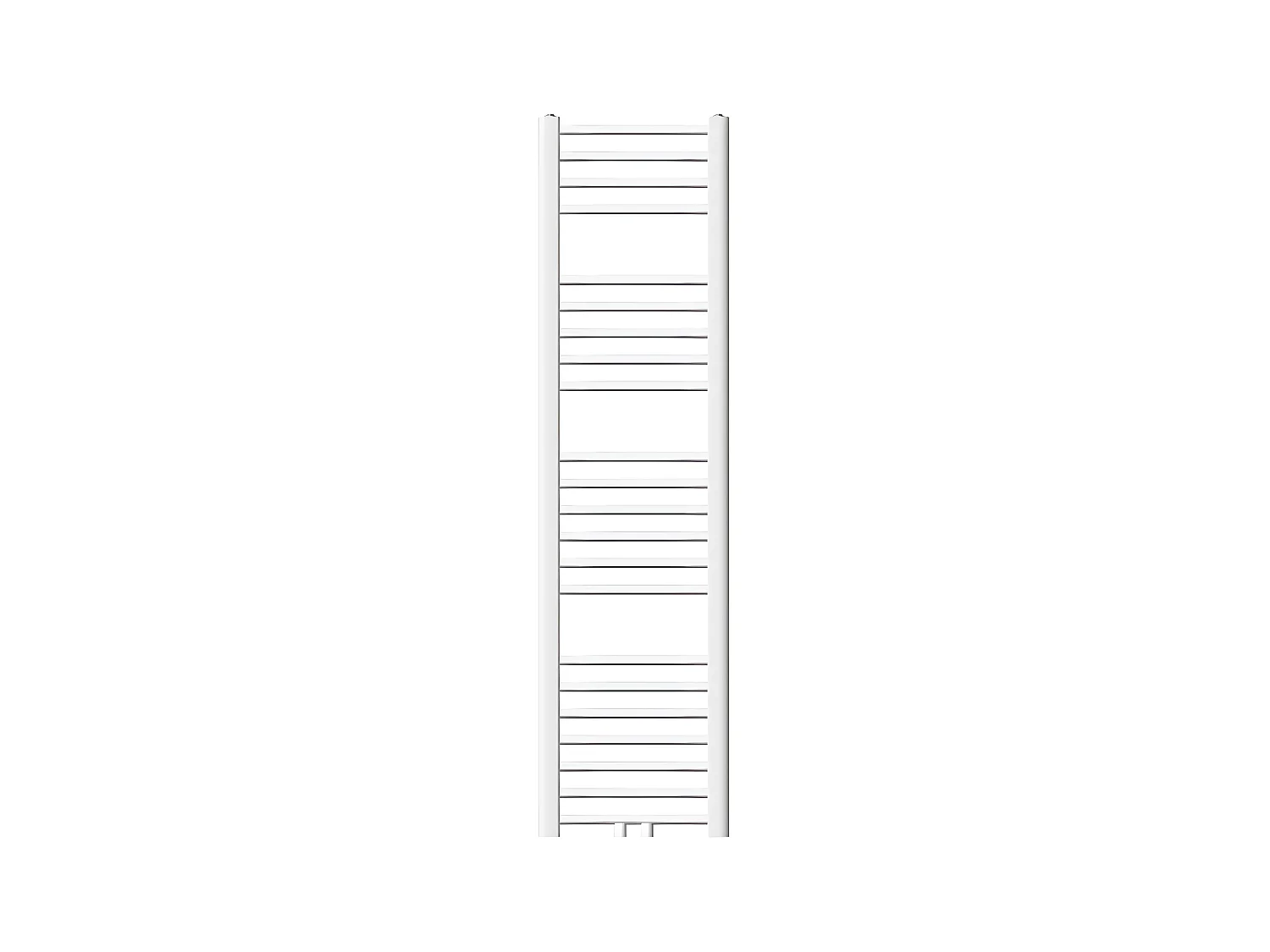 Radiateur sèche-serviette salle de bain droite blanc connexion central 30x140 cm