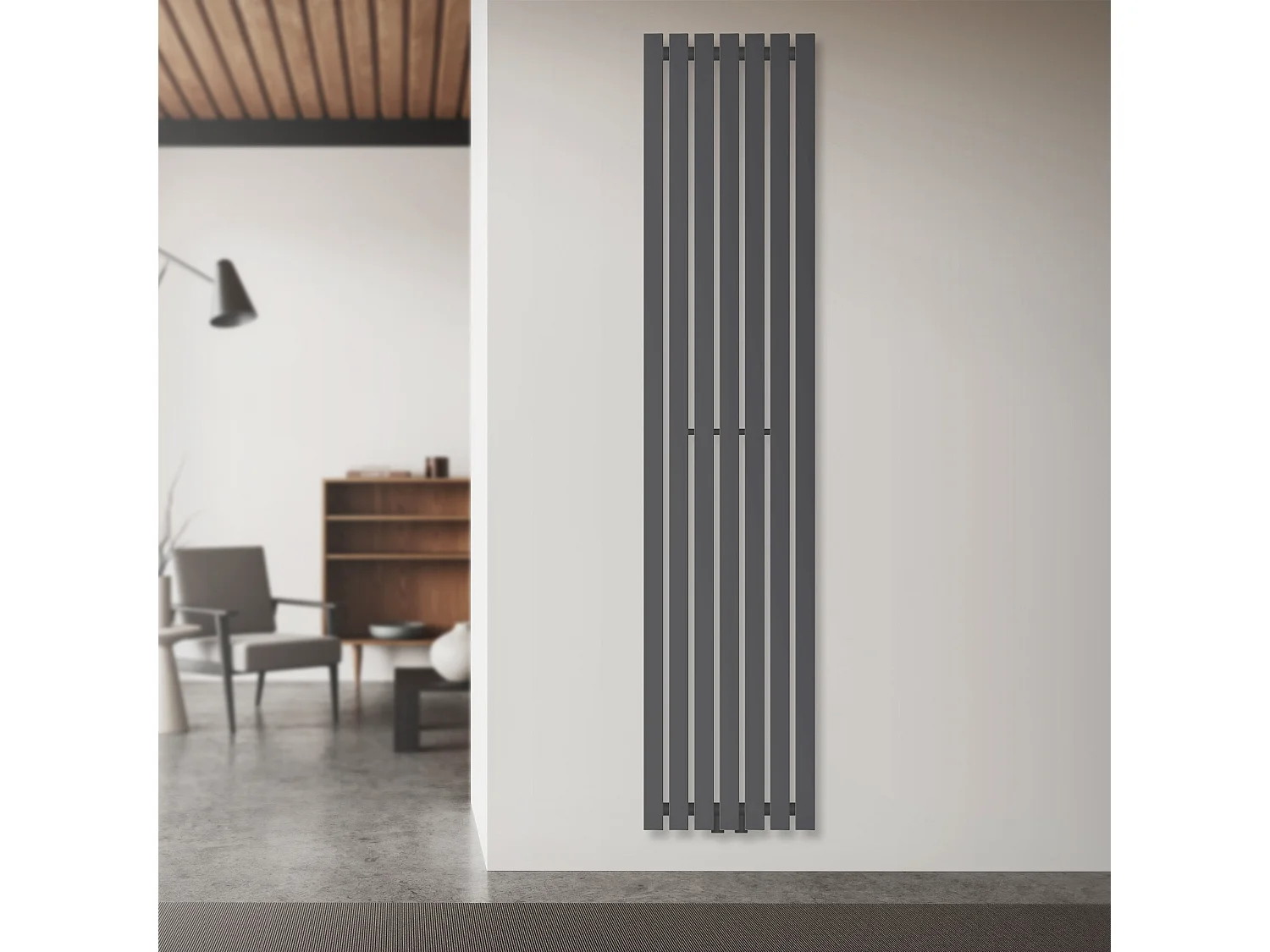 Stella Radiateur design Paneel Radiator Radiator Anthracite 37x180cm