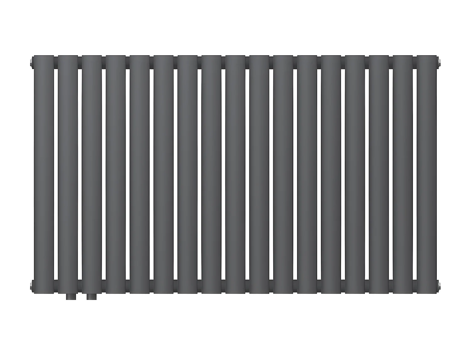 Radiatore termosifone antracite calorifero raccordo a sinistra 60x102 cm