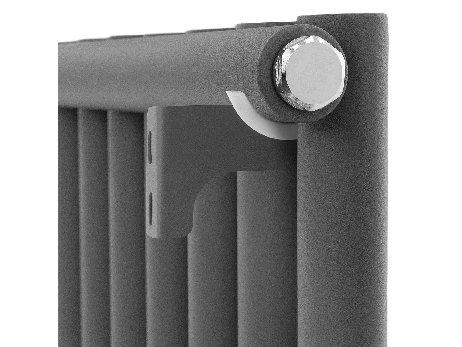 Radiatore termosifone antracite calorifero raccordo a sinistra 60x102 cm