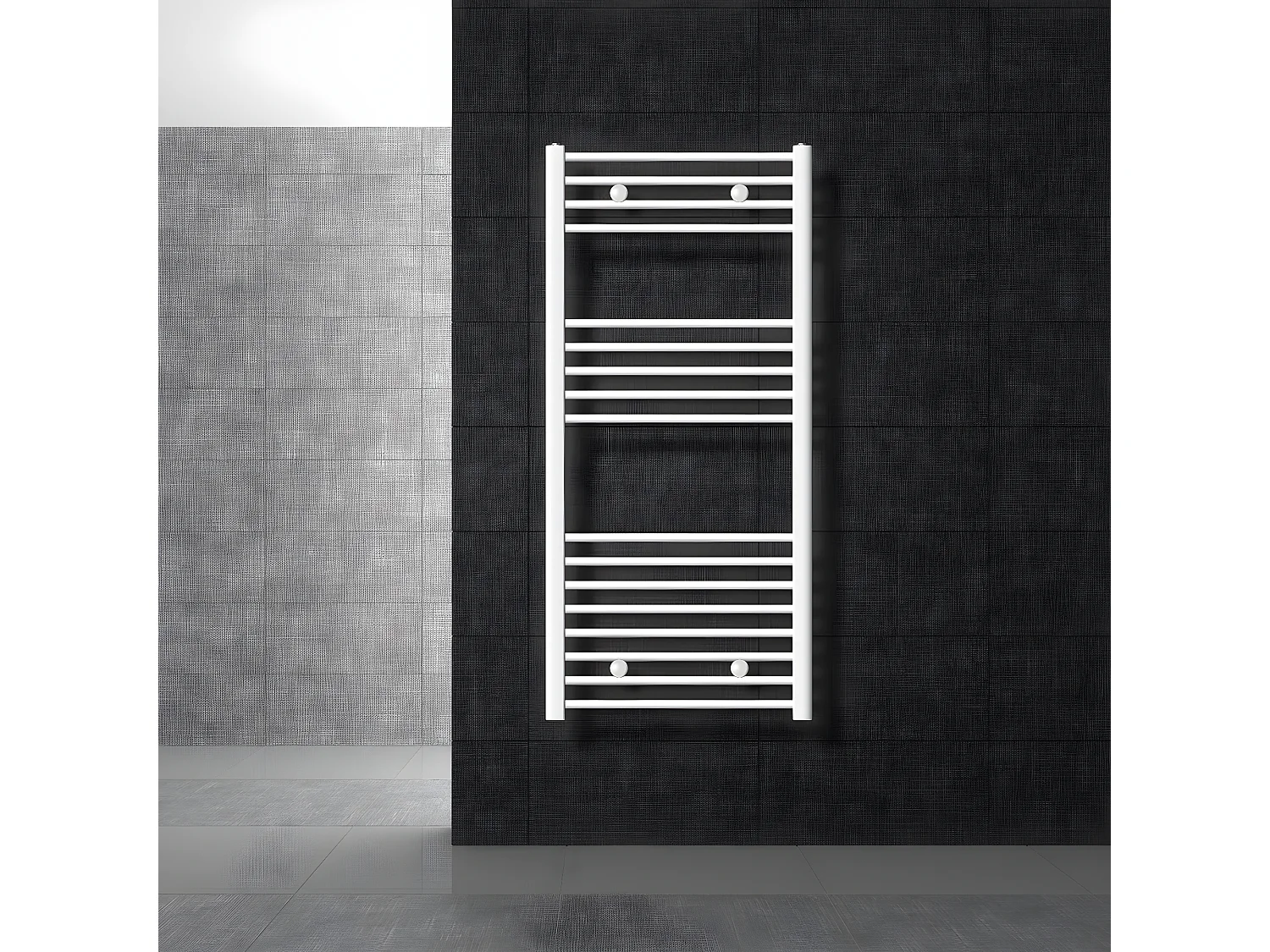 Radiador de baño blanco conexión lateral 60x120 cm