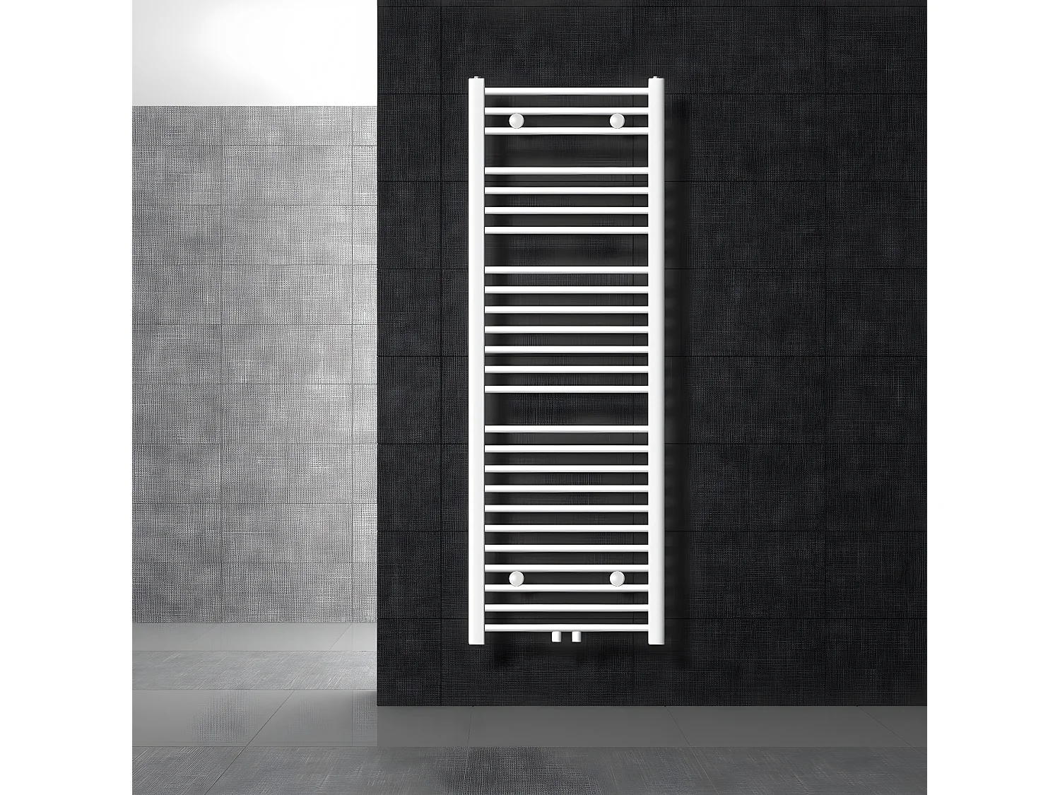 Radiador de baño Radiador Sahara conexión central calentador de toallas blanco 5