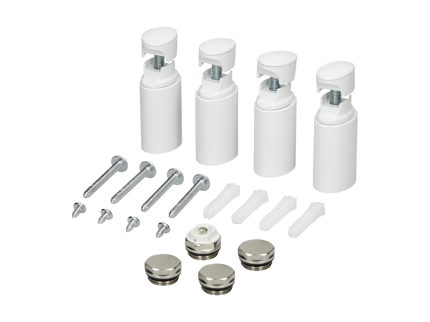 Radiateur sèche-serviette salle de bain droite blanc connexion central 40x80 cm