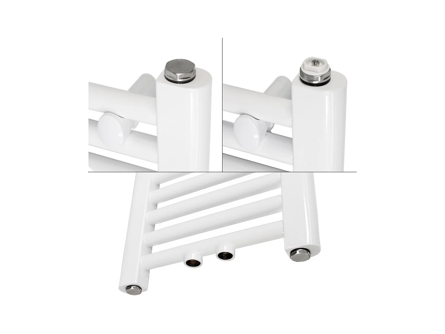 Radiador toallero de baño 30x80 cm calefactor blanco estufa diseño panel