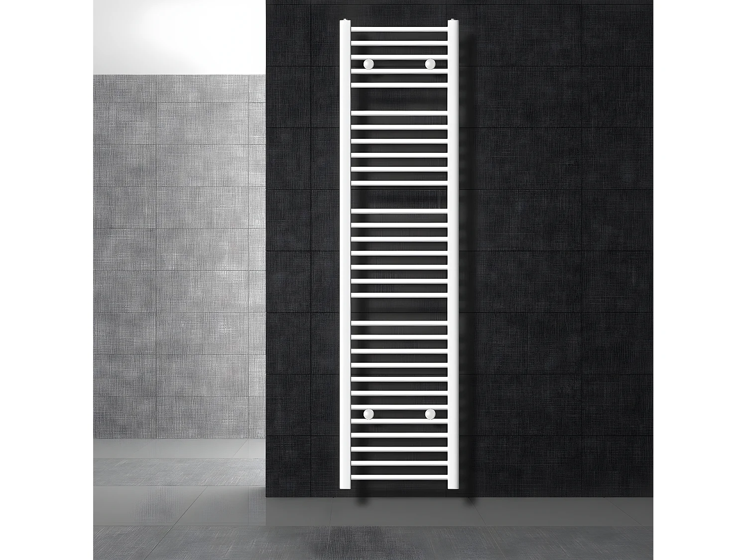 Radiatore Sahara raccordo laterale scaldasalviette dritto bianco 40 x 180 cm