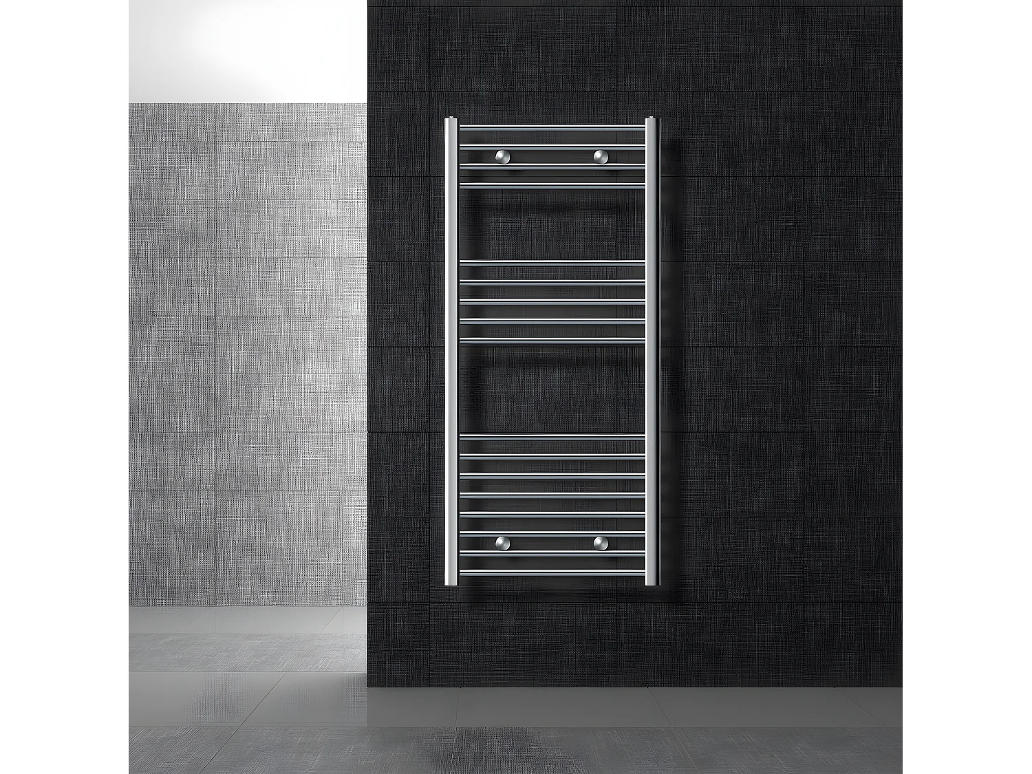 Radiateur de salle de bain Sahara Raccord latéral sèche-serviettes Chrome 60x120cm