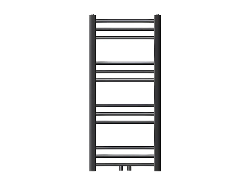 Radiatore Sahara raccordo centrale scaldasalviette curvo antracite 40 x 80 cm