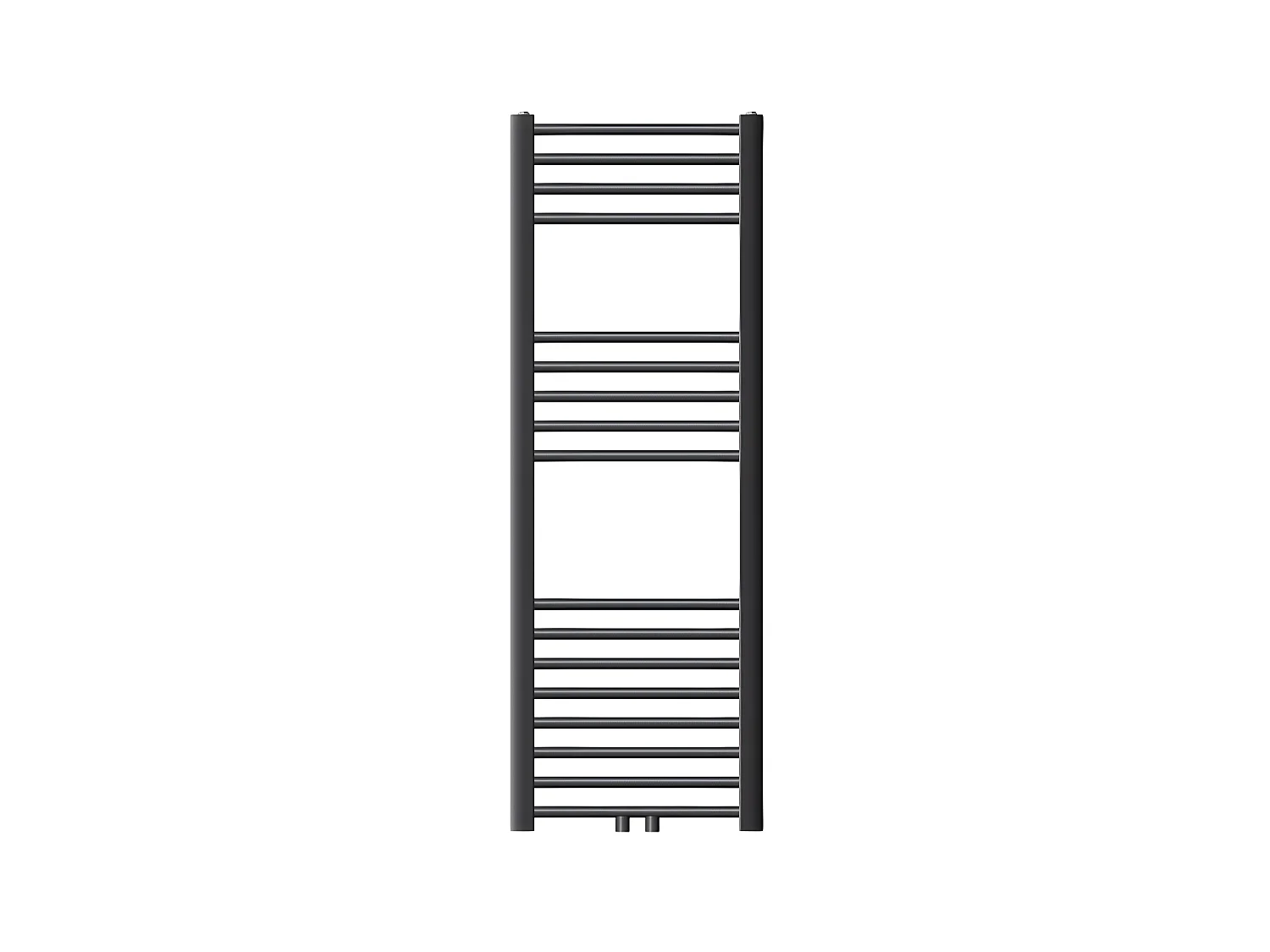 Radiateur sèche-serviette forme droite anthracite connexion central 40x120 cm