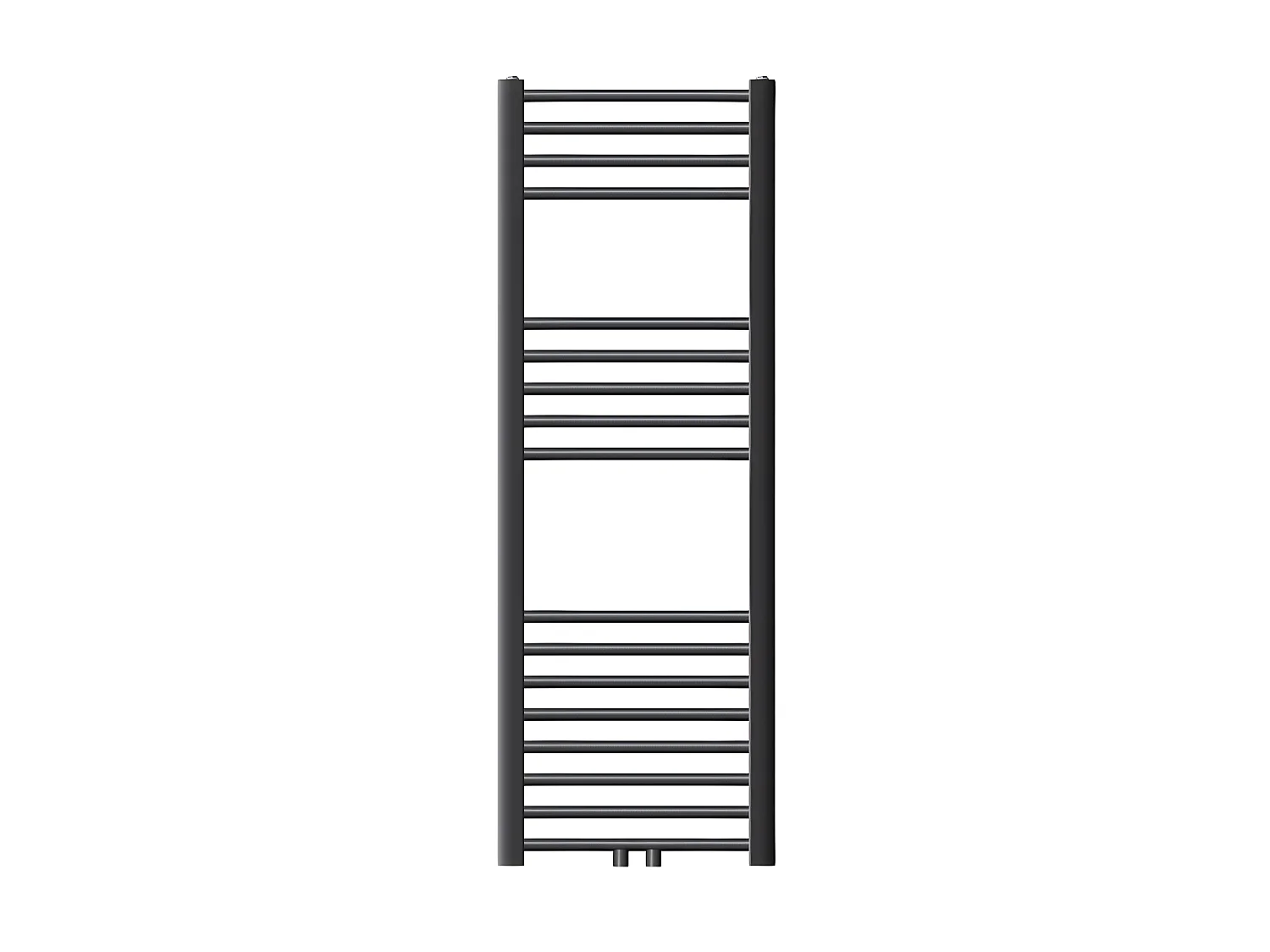 Radiateur sèche-serviette forme droite anthracite connexion central 40x120 cm