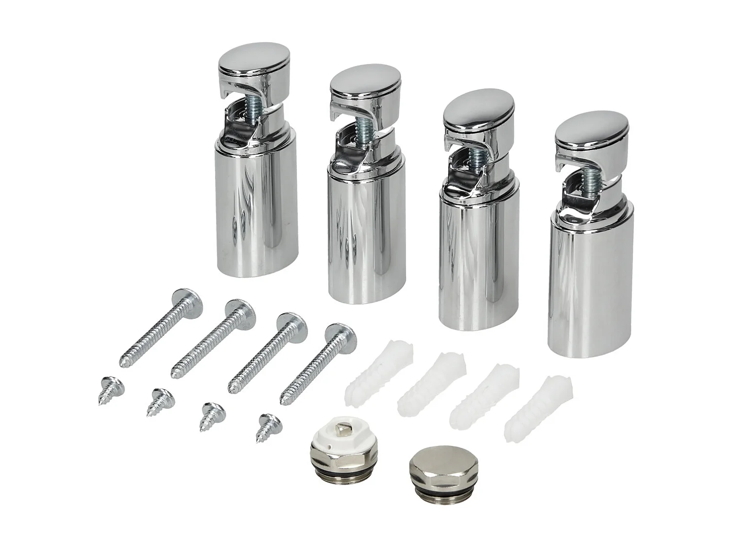 Radiador de baño Radiador conexión lateral toallero Sahara Cromo 30x80cm