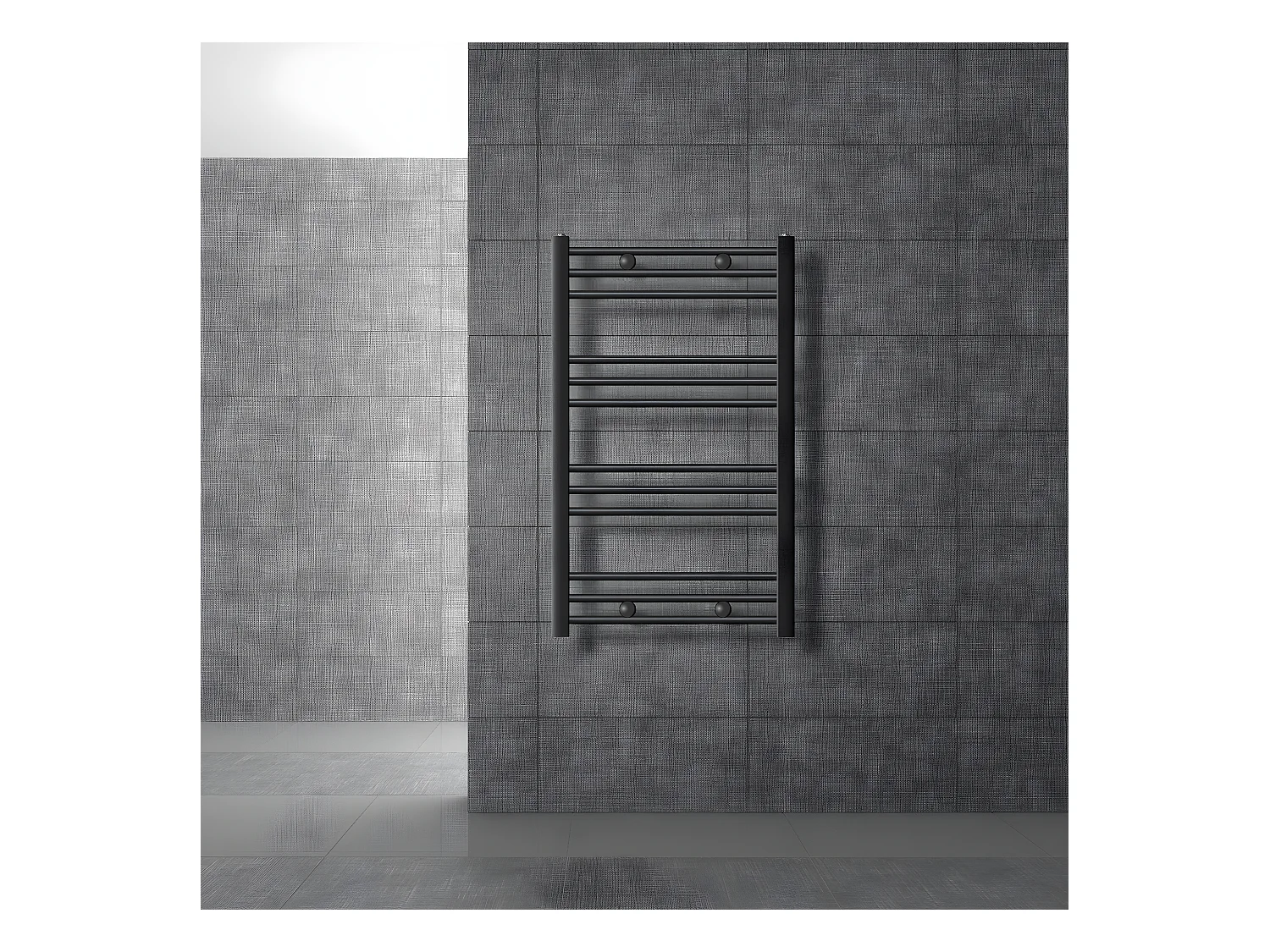 Radiateur de salle de bain Sahara Raccord latéral sèche-serviettes Anthracite 60x80cm