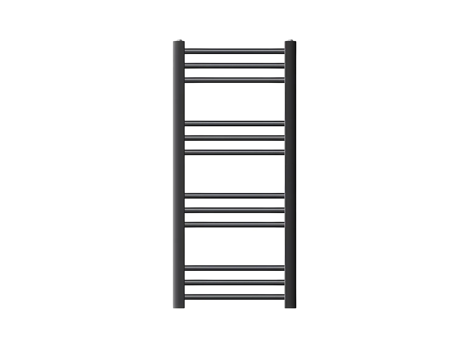 Radiateur sèche-serviette courbé acier anthracite connexion latérale 40x80 cm