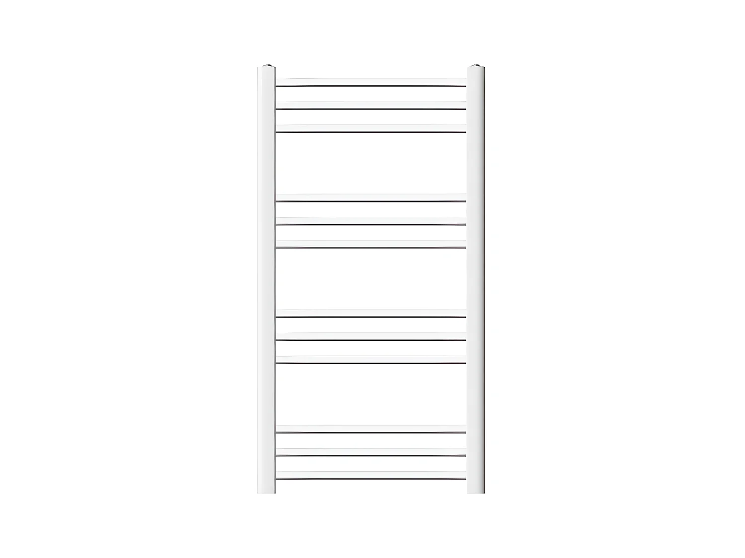 Radiateur sèche-serviette forme droite acier blanc connexion latérale 50x80 cm