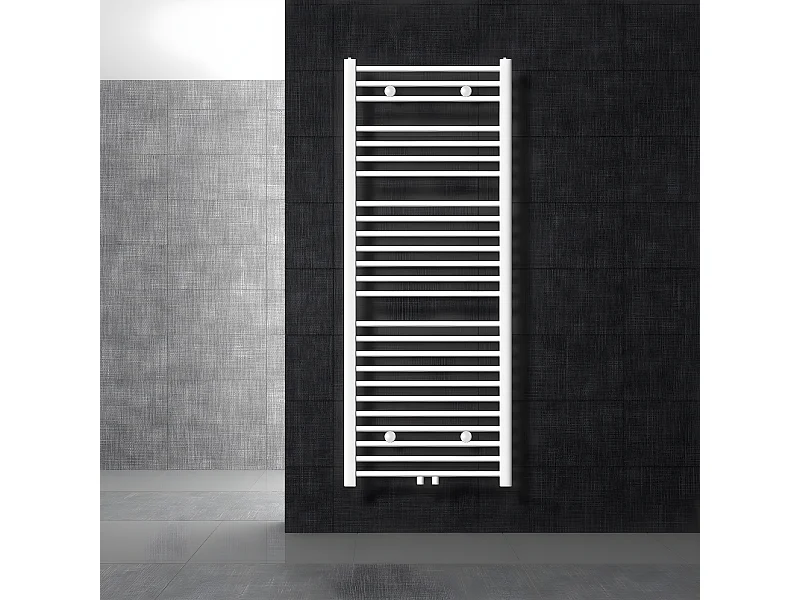 Radiatore Sahara raccordo centrale scaldasalviette dritto bianco 60 x 150 cm