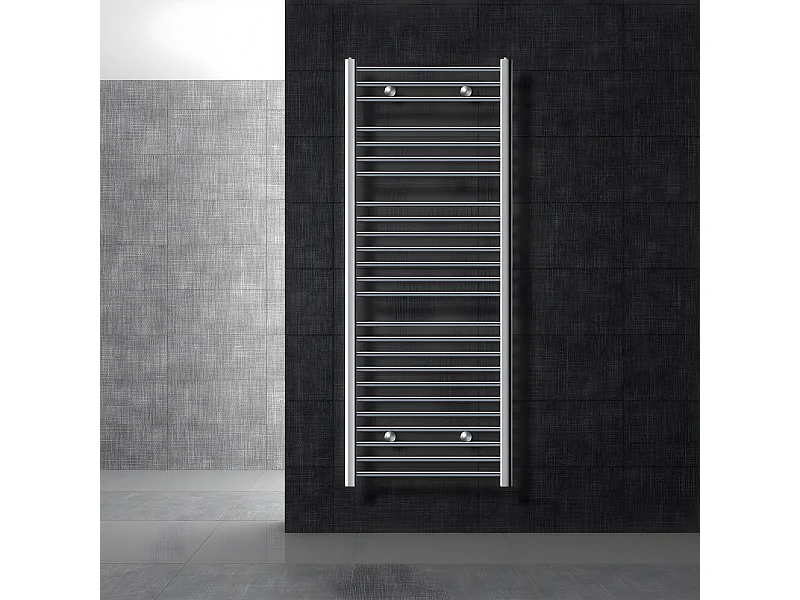 Sahara radiador de baño recto cromo radiador lateral 60x150 cm