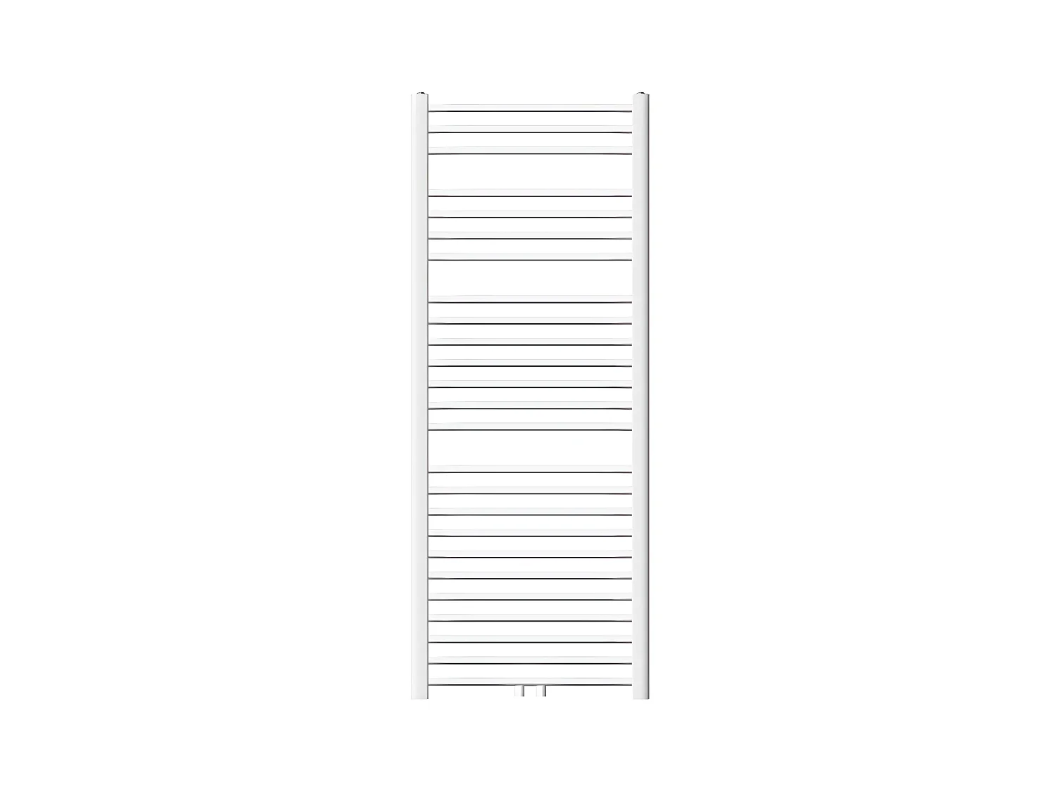 Radiateur sèche-serviette forme courbé acier blanc connexion central 60x150 cm