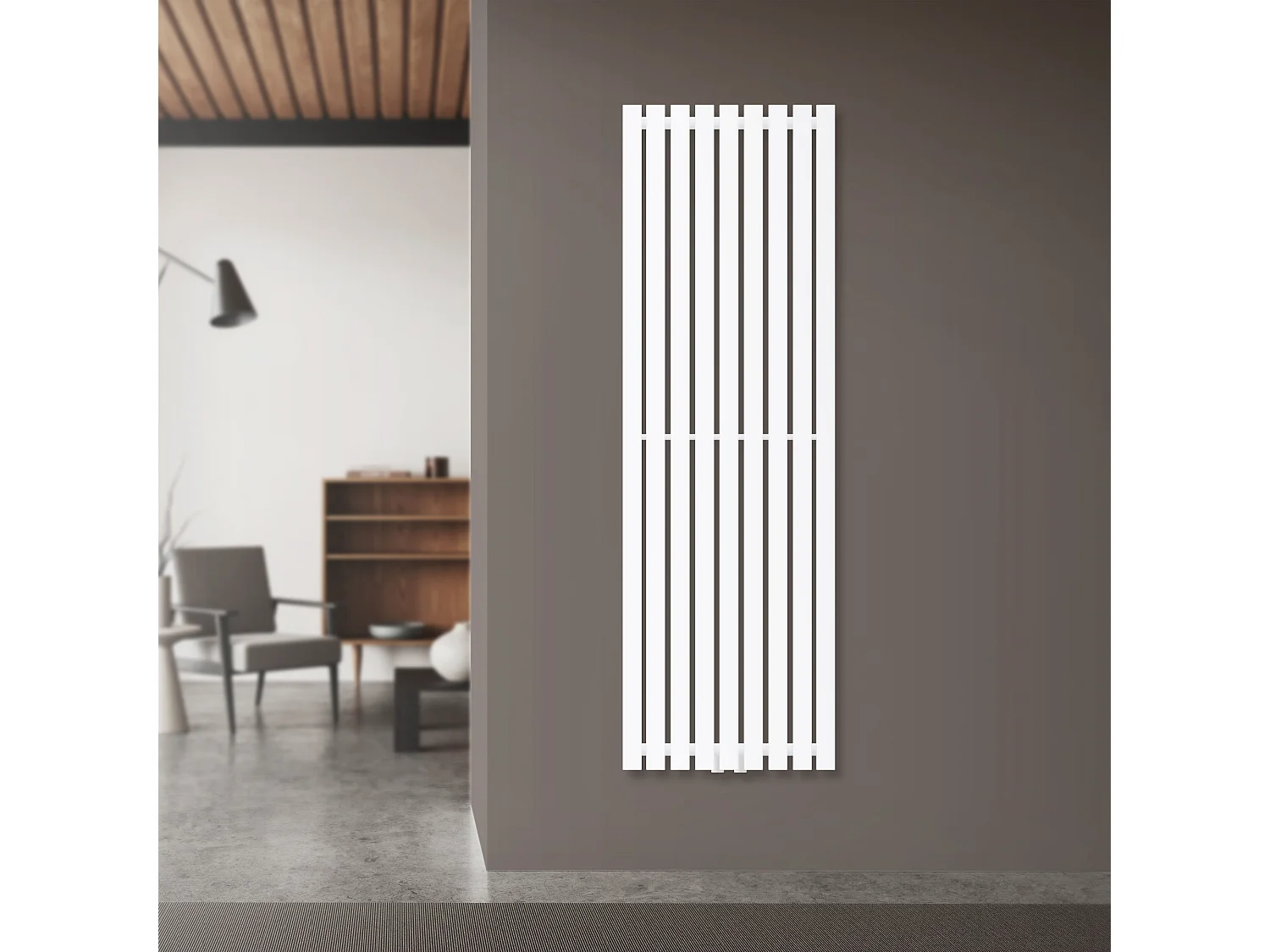 Stella Radiateur design Panneau Radiateur 480x1400mm Blanc