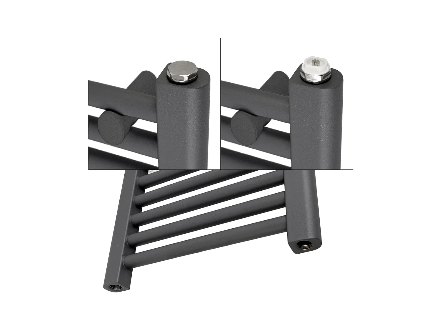 Radiador toallero de baño 40x120 cm calefactor antracita estufa diseño panel