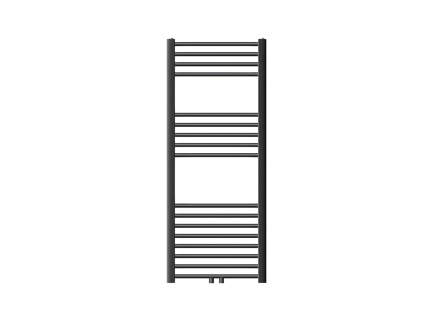 Radiateur sèche-serviette forme droite anthracite connexion central 50x120 cm