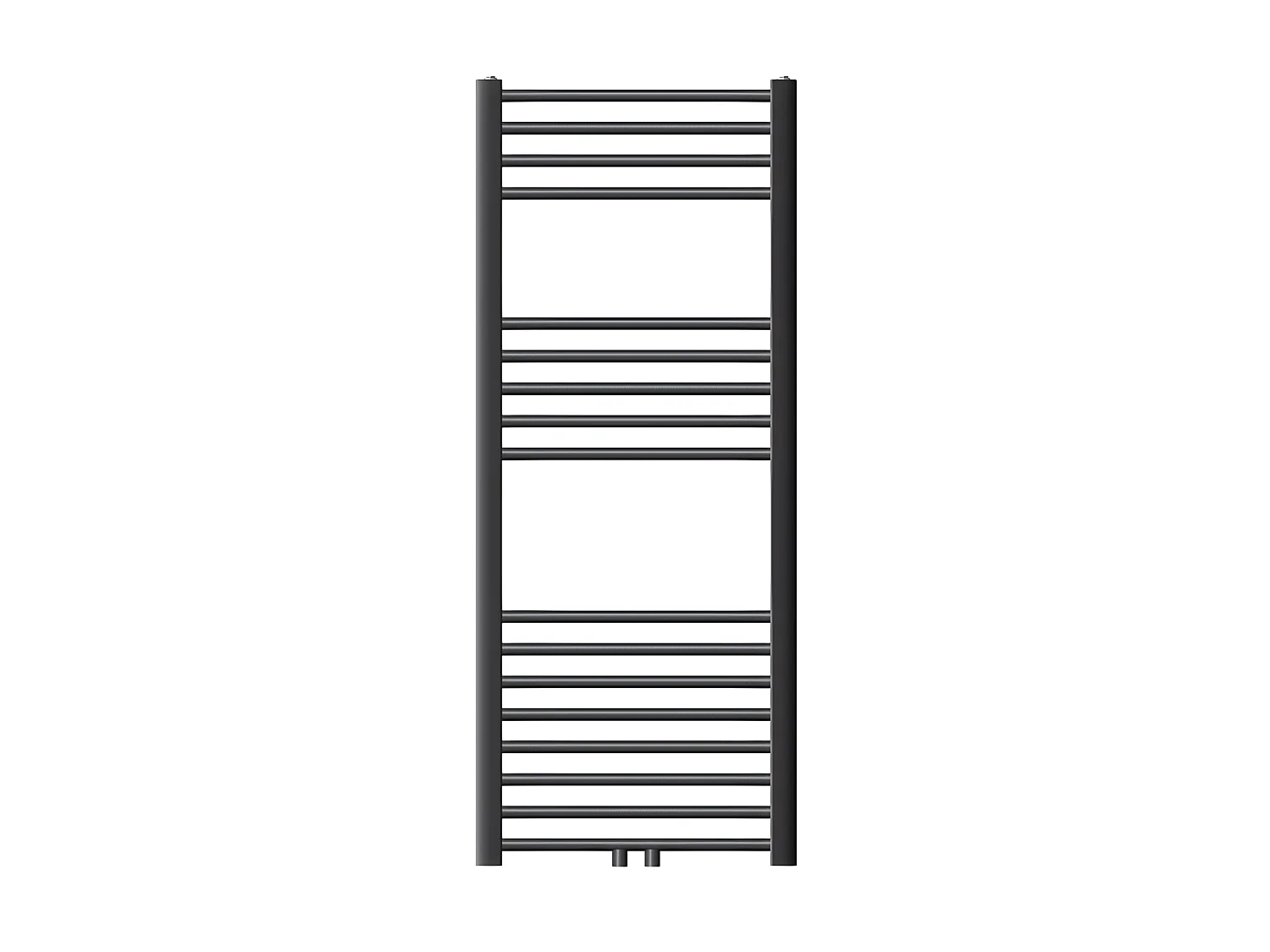 Radiateur sèche-serviette forme droite anthracite connexion central 50x120 cm