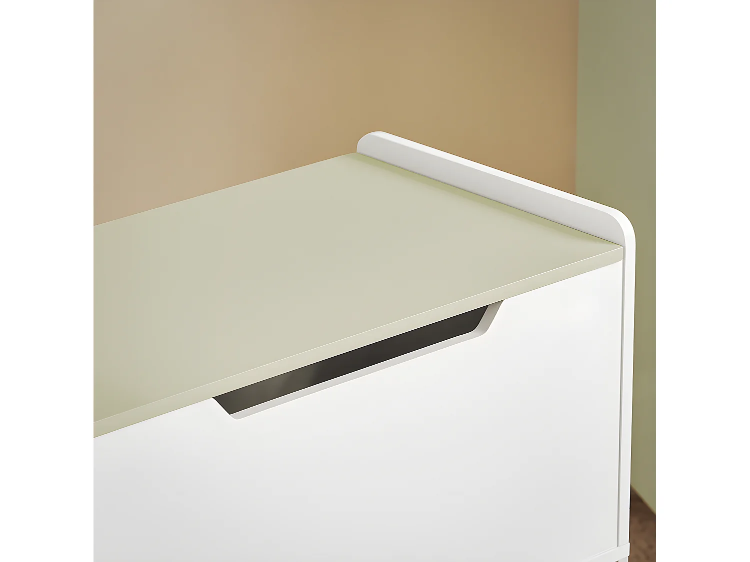 SoBuy Coffre à Jouets Enfants en Bois, Boîte à Jouets avec Couvercle Rabattable, Organisateur de Jouets pour Chambre d’Enfant, Ouvert 60 x 34 x 57 cm, KMB91-GR